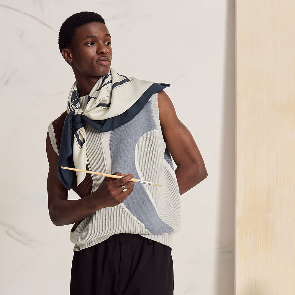 カレH ハイブリッド 90 《エクスリブリス》 - ブルー | Hermès